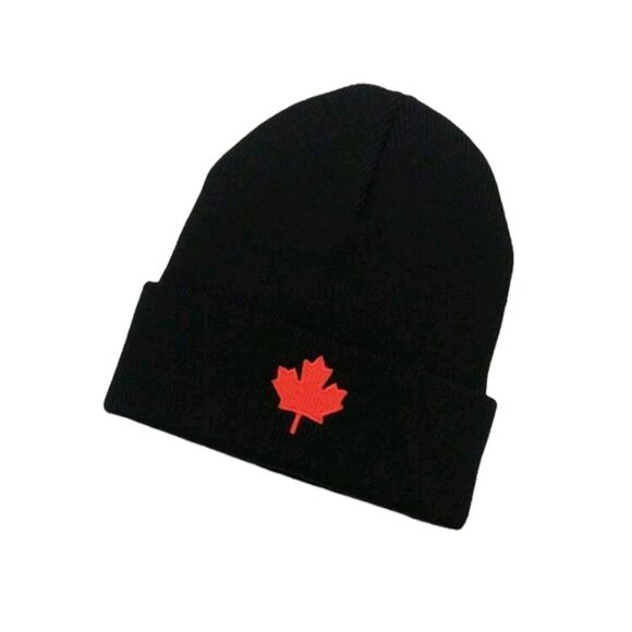 Canadian Maple Leaf Knit Beanie - Picture 4 of 4